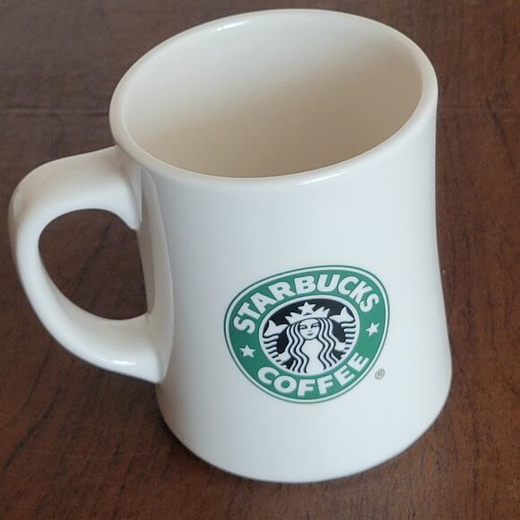 Starbucks 2008 "FRESH ROASTED COFFEE" 16oz Mug Brown & Green Mermaid Logo - Picture 3 of 9